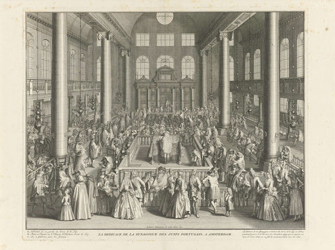 Inauguration of the Synagogue of the Portuguese Jews in Amsterdam, 1675, Bernard Picart (workshop or), 1721 Canvas Print