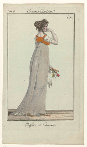 Journal des Dames et des Modes, Costume Parisien, 4 February 1800, Year 8 (191) : Coeffure en Cheveux, anonymous, 1800 Canvas Print