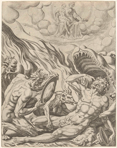 Vision of the rich man in hell, Dirck Volckertsz. Coornhert, 1551 Canvas Print