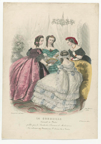 La Corbeille, 1 February 1860, No. 232 : Journal de Modes (...), Préval, 1860 Canvas Print