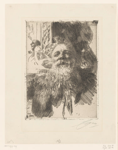 Portrait of Rodin, Anders Leonard Zorn, 1906 Canvas Print