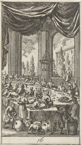 Wedding at Cana, anonymous, 1681 - 1762 Canvas Print