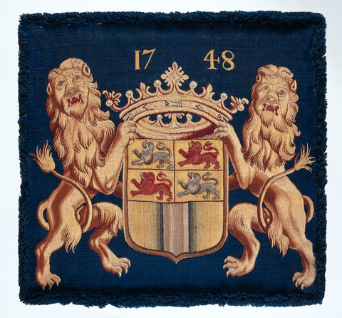 Cushion cover with the city coat of arms of Rotterdam, widow Alexander Baert and Sons, 1748 Canvas Print