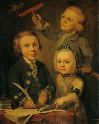 Portrait of the Children of Barend Goudriaan, Cornelis van Cuylenburgh (II), 1776 Canvas Print