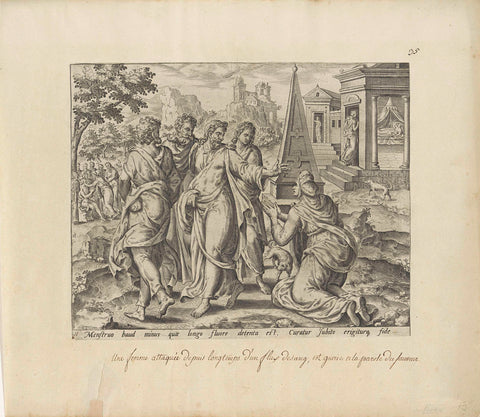 Christ heals a woman suffering from blood loss, Hans Collaert (I), 1585 Canvas Print