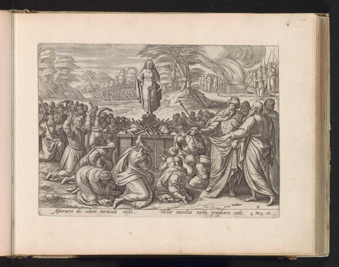 Elijah and the Prophets of Baal, Jan Snellinck (I), 1585 Canvas Print