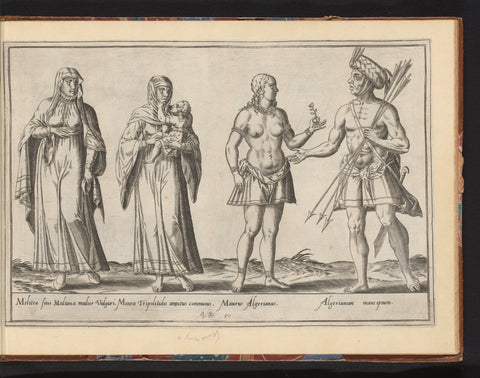 Three African women and a man, dressed according to the gestation of ca. 1580, Abraham de Bruyn, in or before 1581 Canvas Print