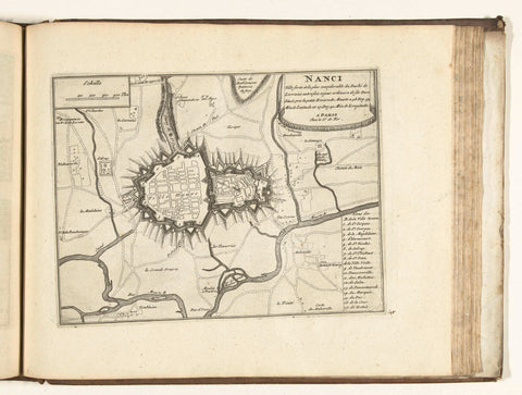 Map of Nancy, 1726, anonymous, 1726 Canvas Print