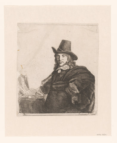 Jan Asselijn, painter ('Krabbetje'), anonymous, Rembrandt van Rijn, after 1646 Canvas Print