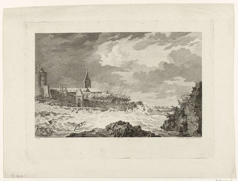 Collapse of the Lappentoren in Nijmegen, 1784, Mathias de Sallieth, 1784 - 1785 Canvas Print