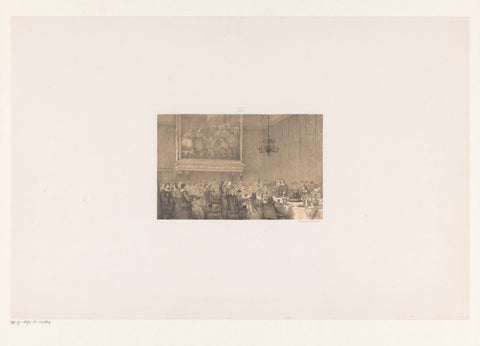 First meal in amsterdam's new town hall, Johan Conrad Greive, 1876 Canvas Print