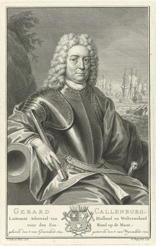 Portrait of Gerard Callenburgh, Pieter Tanjé, 1756 Canvas Print