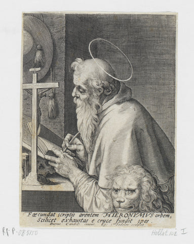 Father hieronymus, Aegidius Sadeler, 1580 - 1629 Canvas Print