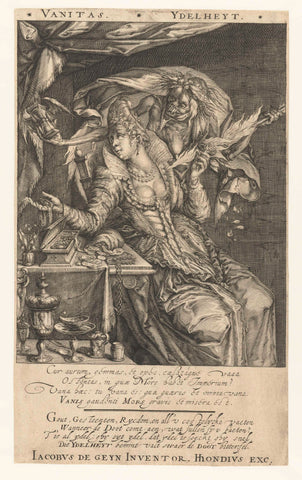 Allegory on vanity (Death and the Girl), Andries Jacobsz. Stock (attributed to), 1608 - 1612 Canvas Print