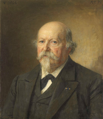 Johan Philip van der Kellen (1831-1906). Director of the Rijksprentenkabinet (1876-96), Jan Veth, 1904 Canvas Print