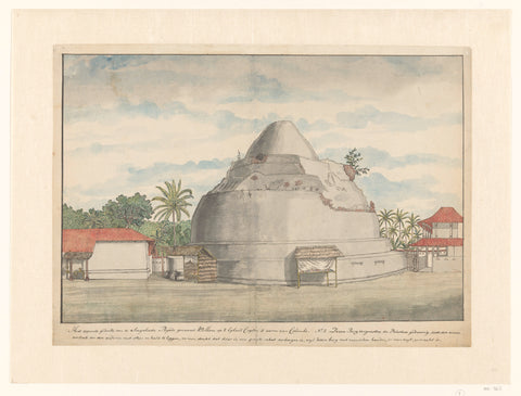 Kalyani stupa op Ceylon, Jan Brandes, 1785 Canvas Print