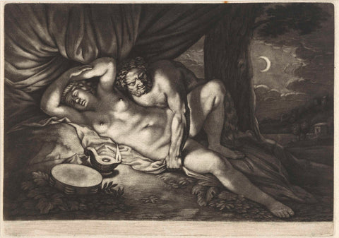 Jupiter in Antiope, Gerard de Lairesse, 1675 - 1685 Canvas Print