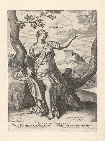 Cumae sibille, Philips Galle, 1575 Canvas Print