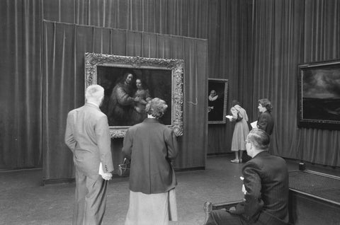 Visitors to the Jewish bride, 1951 Canvas Print