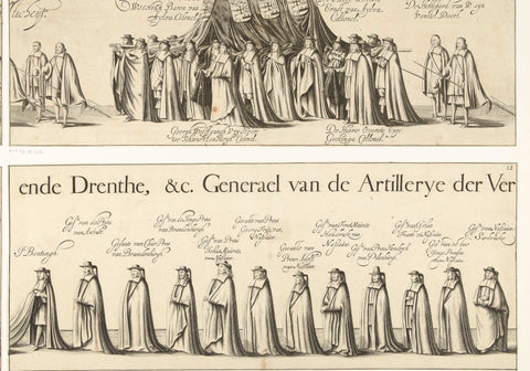 Funeral procession of William Frederick, Count of Nassau-Dietz (sheet 12), 1665, Michel Noé, 1666 Canvas Print