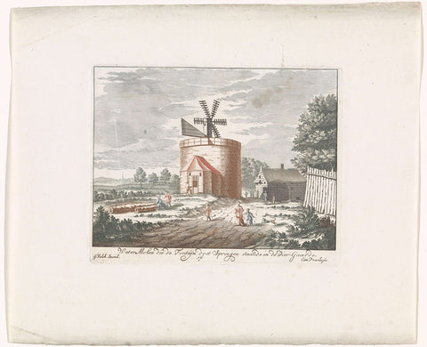 Watermill at Soestdijk Palace, anonymous, 1695 Canvas Print