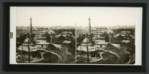 View of Paris with buildings of the World's Fair of 1867 in Paris, anonymous, 1867 Canvas Print