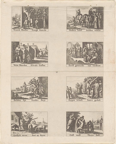 History of the prodigal son, Claes Jansz. Visscher (II), 1601 - 1652 Canvas Print