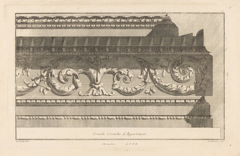 Cornice, C. Le Meunnié, 1784 - 1785 Canvas Print