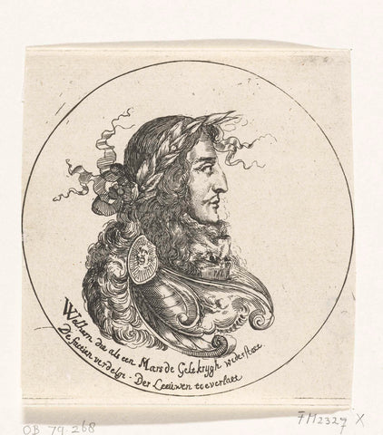 Portrait of William III as Mars, 1672, Romeyn de Hooghe (attributed to), 1672 Canvas Print