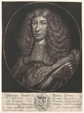 Portrait of Charles Louis of the Palatinate, Jan van Somer, 1669 Canvas Print