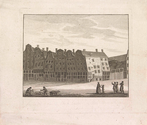 Sagging houses in Amsterdam, 1806, anonymous, 1807 Canvas Print