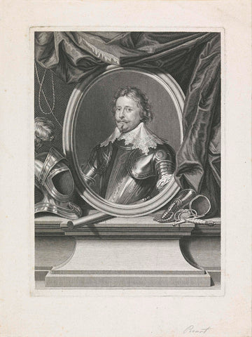 Portrait of Frederik Hendrik, Prince of Orange, Bernard Picart, c. 1693 - 1733 Canvas Print