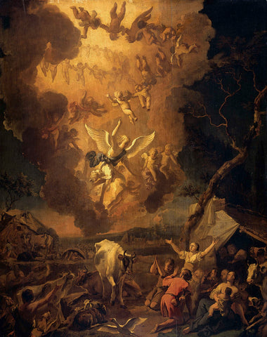 The Annunciation to the Shepherds, Abraham Daniëlsz. Hondius, 1663 Canvas Print