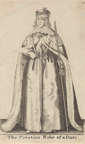 Ceremonial attire of an English duke, Wenceslaus Hollar, c. 1732 Canvas Print