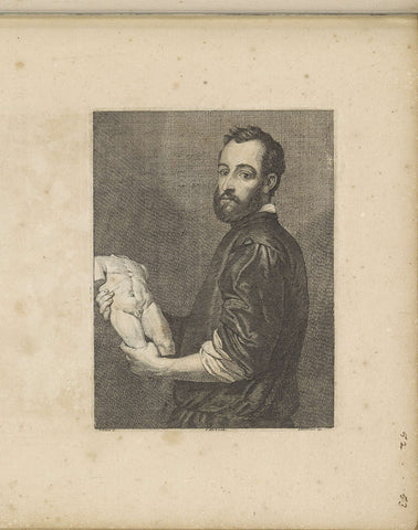 Portrait of sculptor Alessandro Vittoria, Lucas Vorsterman (II), 1660 Canvas Print