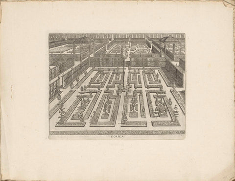 Garden with central first floor consisting of eight rectangular compartments, Hans Vredeman de Vries, c. 1635 - c. 1640 Canvas Print