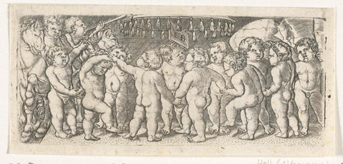 Dancing Children, Cornelis Bos, c. 1537 - c. 1555 Canvas Print