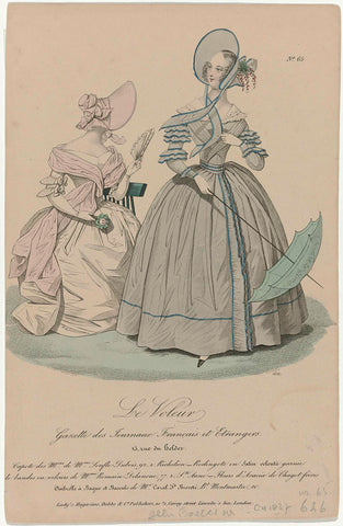 Le Voleur, ca. 1837, No. 65, Nr. 626: Capote des M.ins de Mme Lenfle-Dubois (...), anonymous, c. 1837 Canvas Print