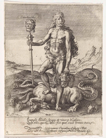 Hercules, Hieronymus Wierix (attributed to), 1578 Canvas Print