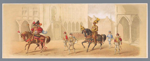 Utrecht masquerade of 1881 (fourth plate), Anthony Grolman, 1881 Canvas Print