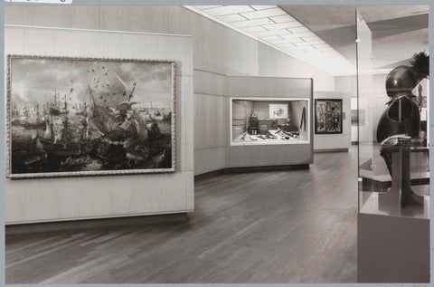 Room seen to the northeast with a painting and armor in front, 1991 Canvas Print