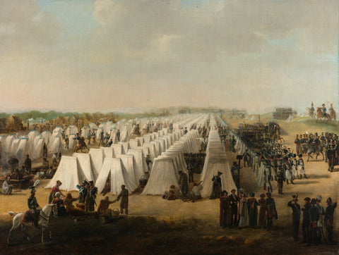 The Army Camp at Rijen, anonymous, 1831 - 1835 Canvas Print