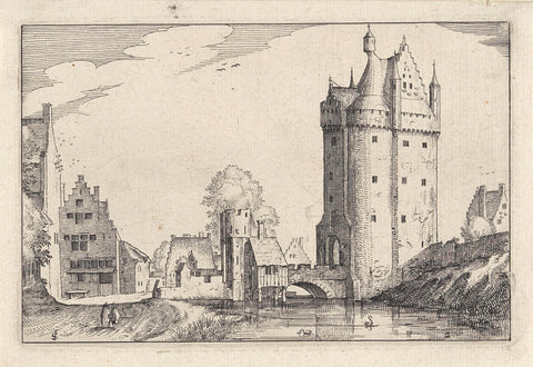 Stadspoort, Claes Jansz. Visscher (II), 1612 Canvas Print