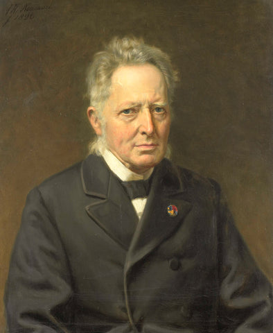 Portrait of Jan Heemskerk Azn (1818-1897), Johan Heinrich Neuman, 1896 Canvas Print