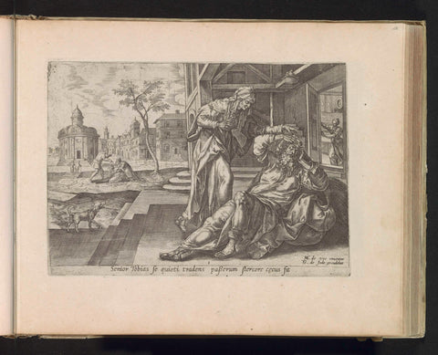 Tobit's blindness, Maerten de Vos, 1585 Canvas Print