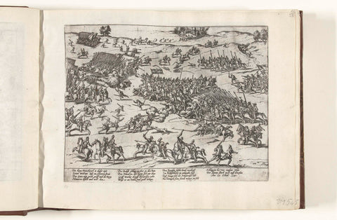 Victory of Henry IV at Montjoie, 1587, Frans Hogenberg, 1587 - 1589 Canvas Print