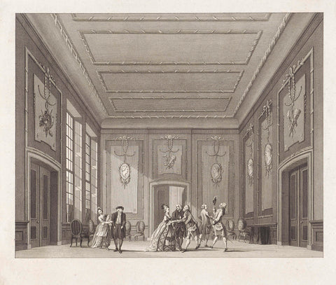 Theatre décor: Contemporary Chamber, Reinier Vinkeles (I), 1776 Canvas Print