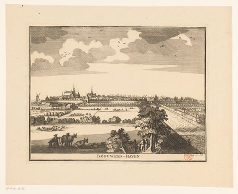 View of Brouwershaven, Pieter Hendricksz. Schut, 1719 - 1725 Canvas Print