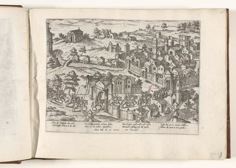 Nîmes surprised by the Huguenots, 1569, Frans Hogenberg, 1565 - 1573 Canvas Print