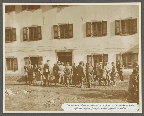 Members of an international mission at the front in the Dolomites, Henri de Rothschild (attributed to), 1916 Canvas Print